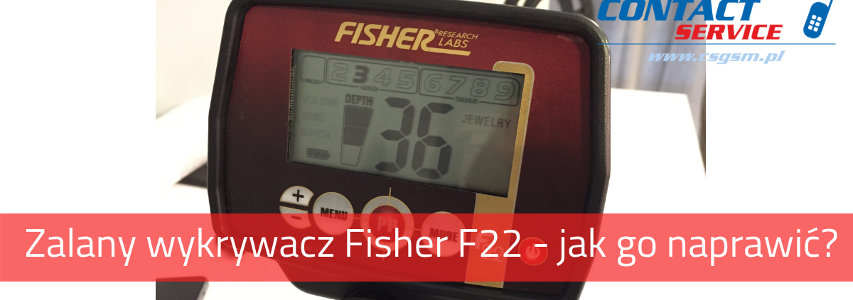 Zalany wykrywacz Fisher F22 - nie działa klawiatura