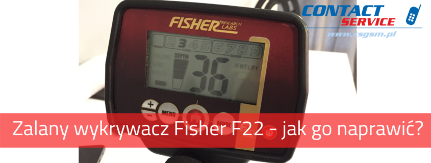 Zalany wykrywacz Fisher F22 - nie działa klawiatura